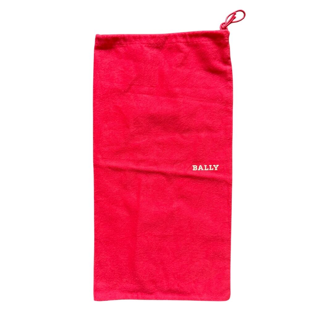 BALLY Red Drawstring Dust Bag 7x14" Storage Pouch